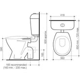 CAROMA STYLUS SYMPHONY CONNECTOR TOILET SUITE